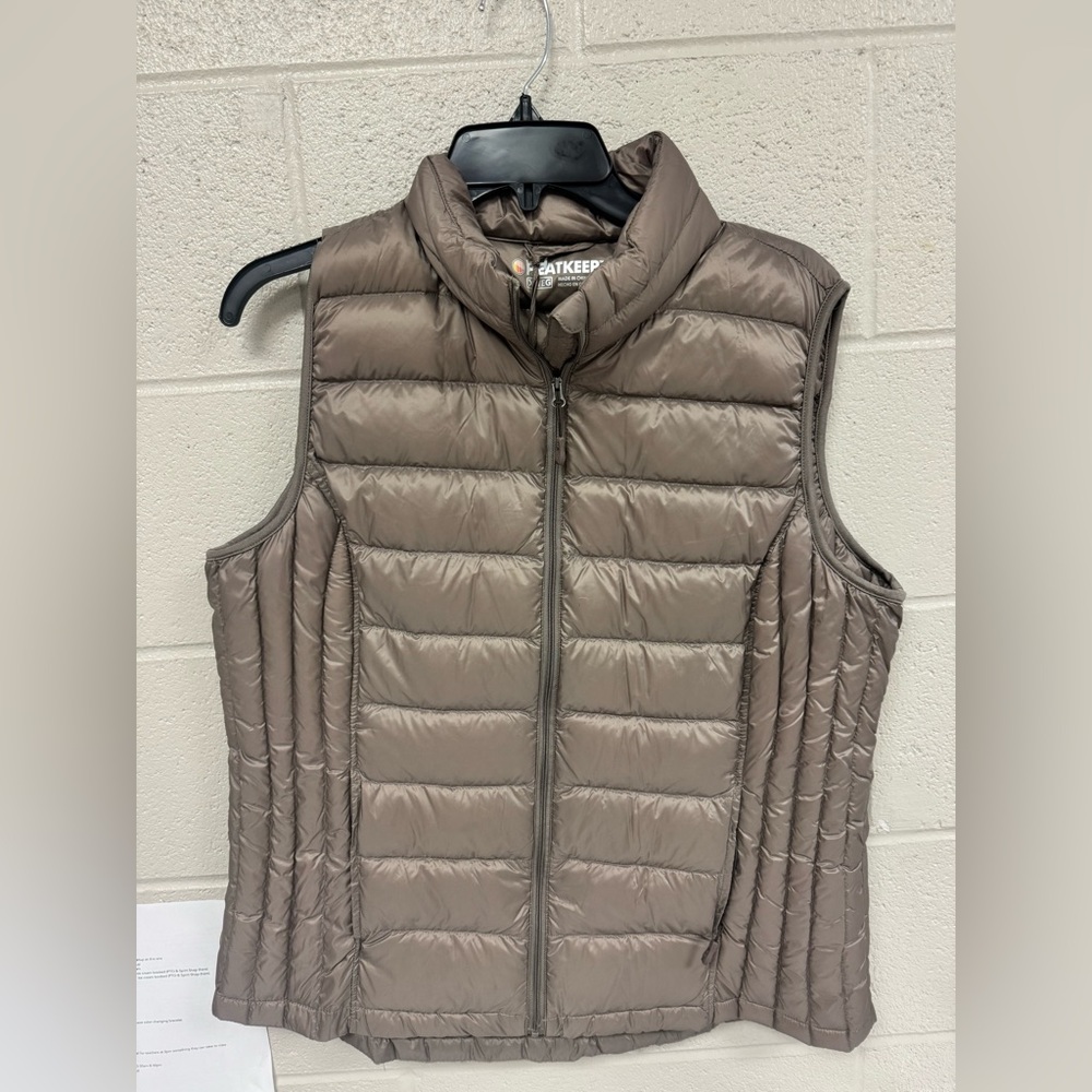 Heat keep  Women's Brown Quilted Vest